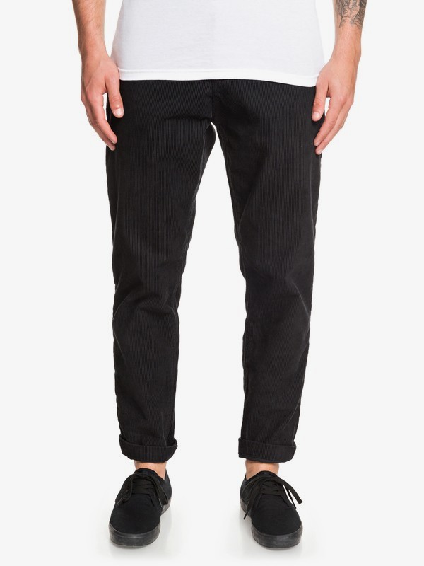 quiksilver, Disaray Tapered Corduroy Pants, TARMAC (kta0) 0 Disaray Tapered Corduroy Pants Black EQYNP03172 Quiksilver
