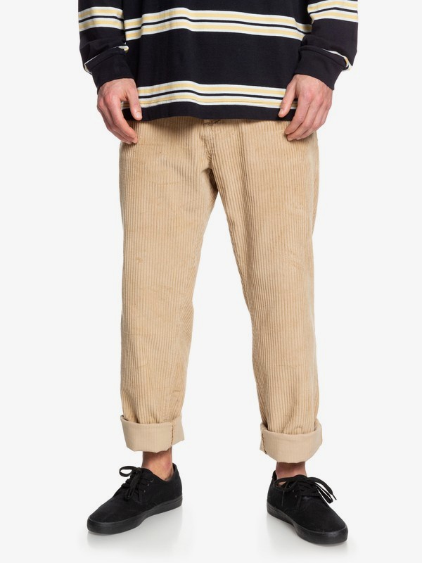 quiksilver, Positive Vibrations Relaxed Fit Corduroy Pants, PLAGE (ckk0) 0 Positive Vibrations Relaxed Fit Corduroy Pants Brown EQYNP03176 Quiksilver