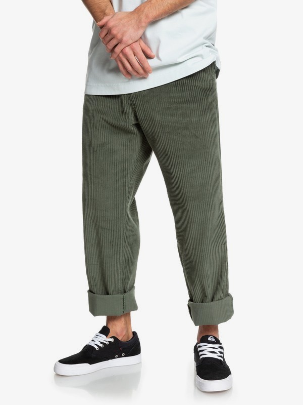 quiksilver, Positive Vibrations Relaxed Fit Corduroy Pants, THYME (cqy0) 0 Positive Vibrations Relaxed Fit Corduroy Pants Brown EQYNP03176 Quiksilver