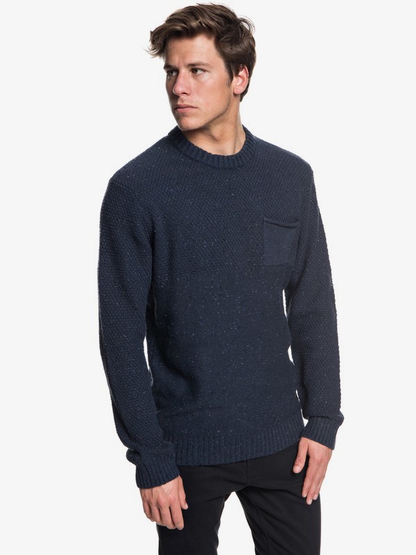 quiksilver, Newchester - Pull col rond pour Homme, BLUE NIGHTS (btk0) 0 Newchester - Pull col rond pour Homme Bleu EQYSW03164 Quiksilver