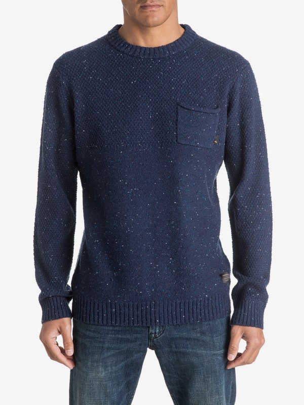 quiksilver, Newchester - Pull col rond pour Homme, NAVY BLAZER (byj0) 0 Newchester - Pull col rond pour Homme Bleu EQYSW03164 Quiksilver