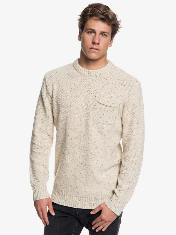 quiksilver, Newchester - Pull col rond pour Homme, OATMEAL (tfl0) 0 Newchester - Pull col rond pour Homme Beige EQYSW03164 Quiksilver