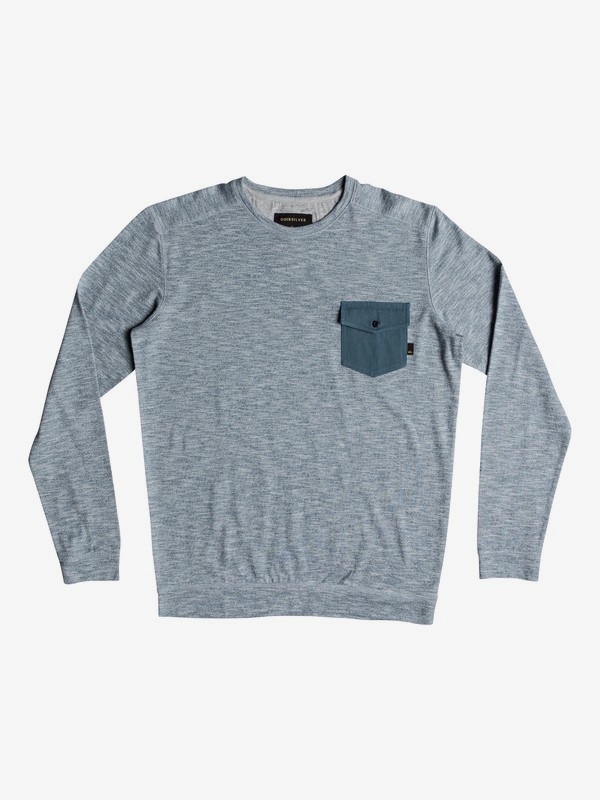 quiksilver, Lindow Sweatshirt, TAPESTRY HEATHER (bphh) 0 Lindow Sweatshirt Blue EQYSW03213 Quiksilver
