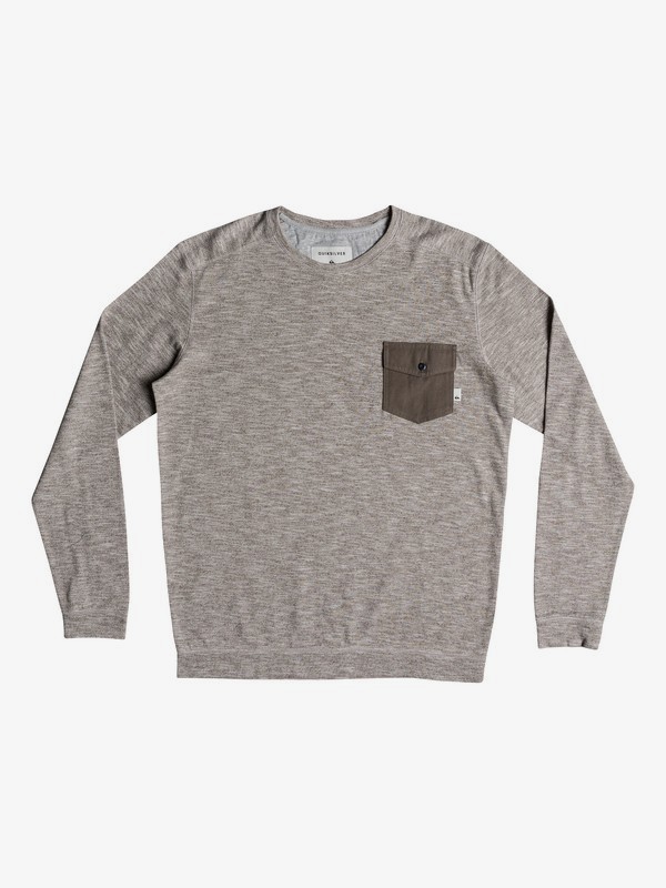 quiksilver, Lindow Sweatshirt, FALCON HEATHER (szgh) 0 Lindow Sweatshirt Grey EQYSW03213 Quiksilver
