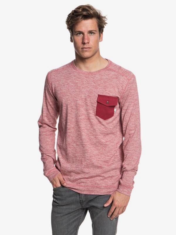 quiksilver, Lindow Sweatshirt, GARNET HEATHER (rqkh) 0 Lindow Sweatshirt Red EQYSW03213 Quiksilver