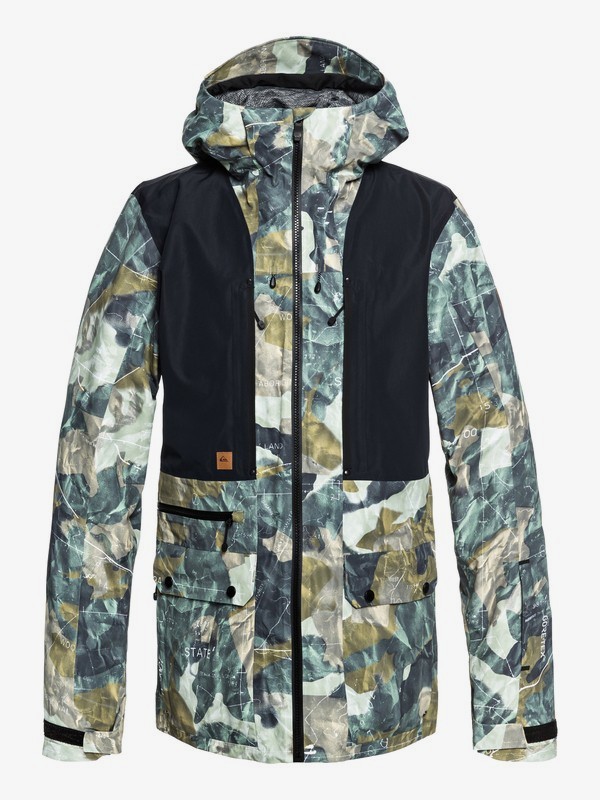 quiksilver, Black Alder 2L GORE-TEX® - Veste de snow style parka pour Homme, GRAPE LEAF_TANENBAUM (cre2) 0 Black Alder 2L GORE-TEX® - Veste de snow style parka pour Homme Marron EQYTJ03169 Quiksilver