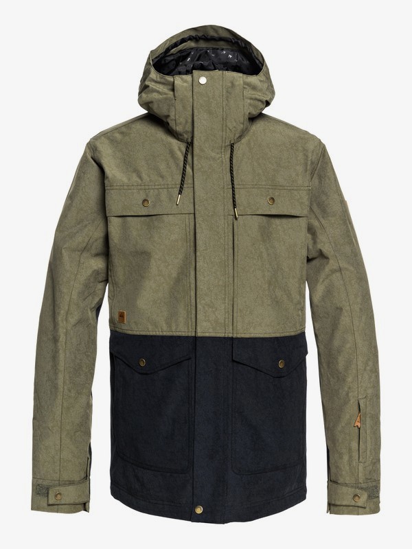 quiksilver, Horizon - Veste de snow militaire pour Homme, GRAPE LEAF (cre0) 0 Horizon - Veste de snow militaire pour Homme Marron EQYTJ03177 Quiksilver