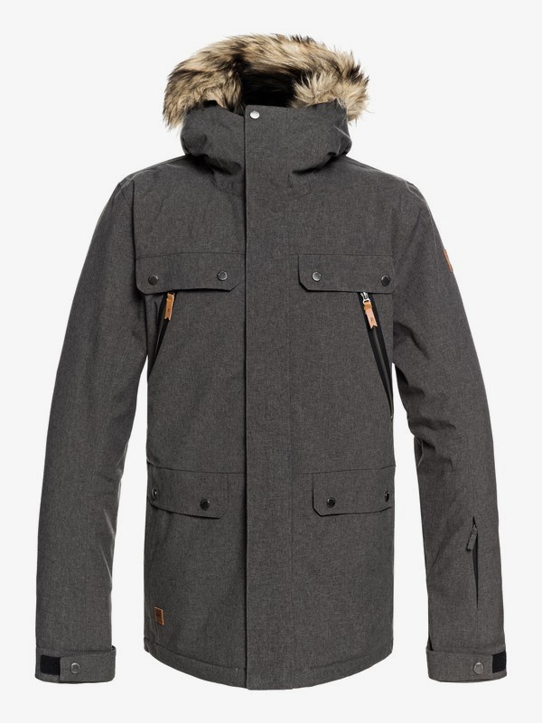 quiksilver, Selector - Snow Jacket for Men, GREY HEATHER (kpgh) 0 Selector - Snow Jacket for Men Black EQYTJ03178 Quiksilver