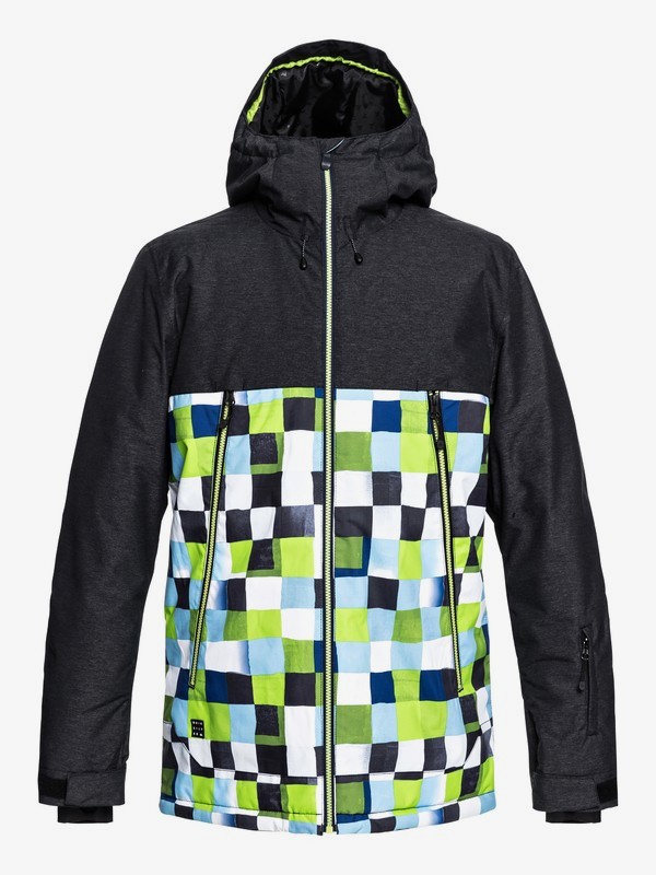 quiksilver, Sierra - Veste de snow pour Homme, LIME GREEN_CHECK ATOMIC (gjz2) 0 Sierra - Veste de snow pour Homme Vert EQYTJ03181 Quiksilver