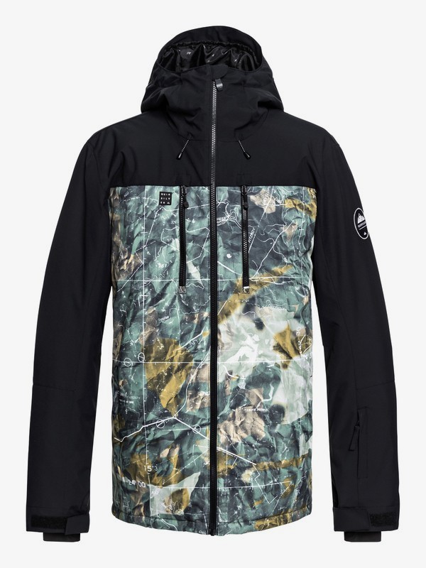 quiksilver, Mission Block - Snow Jacket for Men, GRAPE LEAF_TANENBAUM (cre2) 0 Mission Block - Snow Jacket for Men Brown EQYTJ03187 Quiksilver