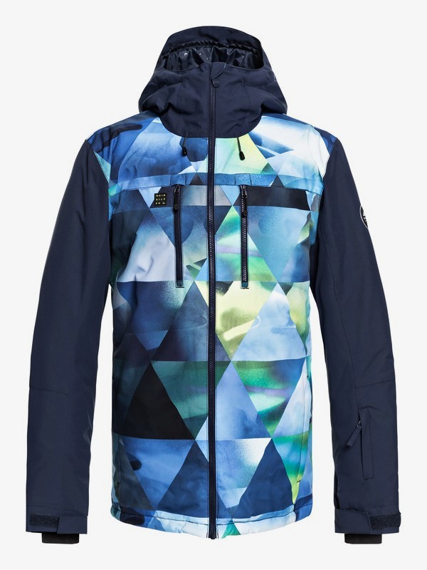 quiksilver, Mission Block - Veste de snow pour Homme, LIME GREEN_STRETCH THE UNIVERS (gjz5) 0 Mission Block - Veste de snow pour Homme Vert EQYTJ03187 Quiksilver