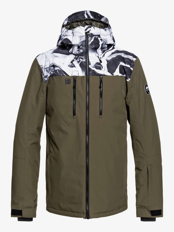 quiksilver, Mission Block Snow Jacket, WHITE_HIGHLINE (wbk3) 0 Mission Block Snow Jacket White EQYTJ03187 Quiksilver