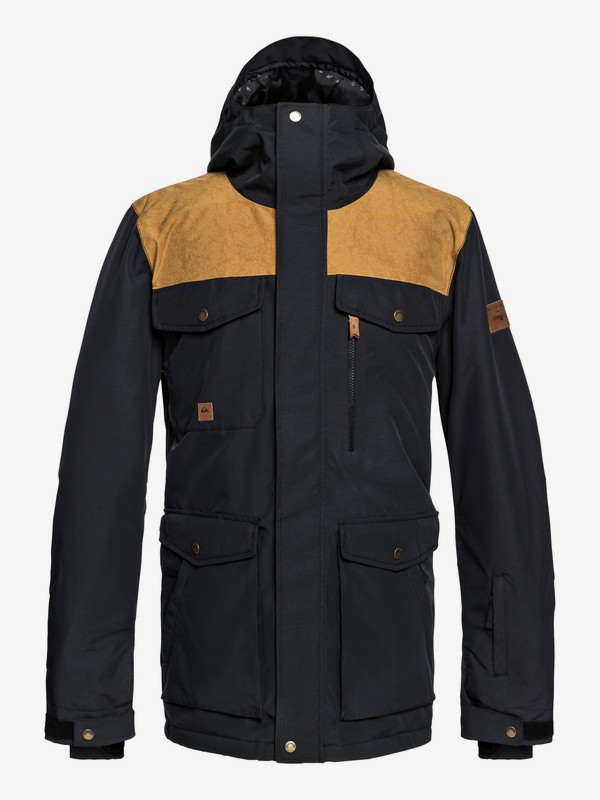 quiksilver, Raft - Military Snow Jacket for Men, BLACK (kvj0) 0 Raft - Military Snow Jacket for Men Black EQYTJ03188 Quiksilver
