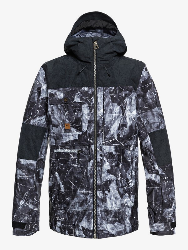 quiksilver, Arrow Wood - Snow Jacket for Men, BLACK_TANNENBAUM (kvj8) 0 Arrow Wood - Snow Jacket for Men Black EQYTJ03191 Quiksilver