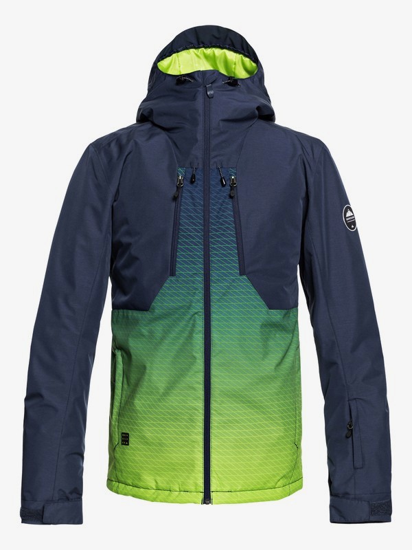 quiksilver, Mission Plus - Chaqueta Para Nieve para Hombre, LIME GREEN_BLOCK VOLLEY (gjz1) 0 Mission Plus - Chaqueta Para Nieve para Hombre Verde EQYTJ03192 Quiksilver