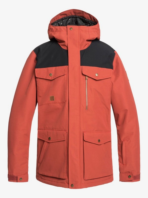 quiksilver, Raft Snow Jacket, BARN RED (rqj0) 0 Raft Snow Jacket Red EQYTJ03227 Quiksilver