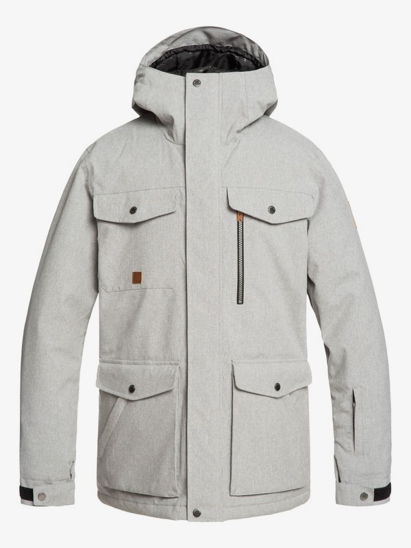 quiksilver, Raft Snow Jacket, LIGHT GREY HEATHER (sgrh) 0 Raft Snow Jacket Grey EQYTJ03227 Quiksilver