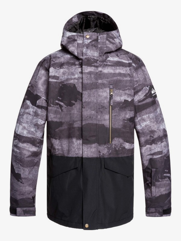 quiksilver, Mission Snow Jacket, BLACK MATTE PAINTING (kvm9) 0 Mission Snow Jacket Black EQYTJ03237 Quiksilver