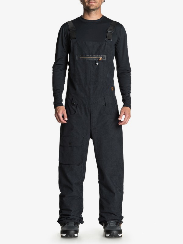 quiksilver, Found Snow Bib Pants, BLACK (kvj0) 0 Found Snow Bib Pants Black EQYTP03085 Quiksilver