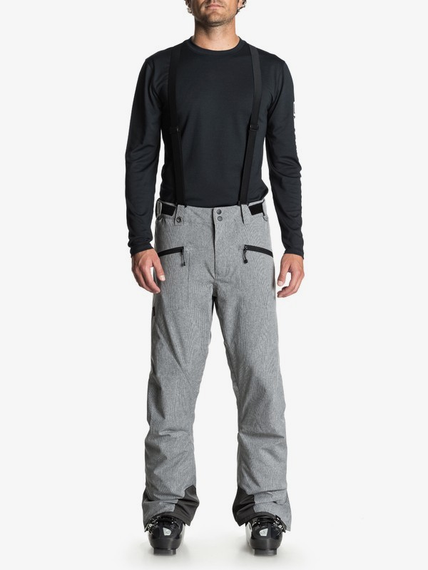 quiksilver, Сноубордические штаны Boundry Plus, BLACK HEATHER (kvjh) 0 Сноубордические штаны Boundry Plus Черный EQYTP03096 Quiksilver