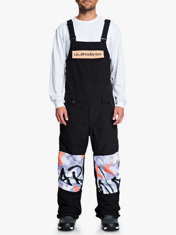 quiksilver, Anniversary Snow Bib Pants, BLACK (kvj0) 0 Anniversary Snow Bib Pants Black EQYTP03111 Quiksilver