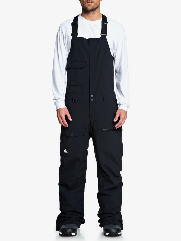 quiksilver, Utility Snow Bib Pants, BLACK (kvj0) 0 Utility Snow Bib Pants Black EQYTP03120 Quiksilver