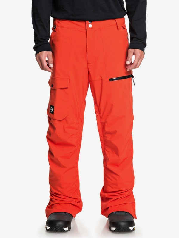 quiksilver, Utility Snow Pants, POINCIANA (nzg0) 0 Utility Snow Pants Orange EQYTP03130 Quiksilver