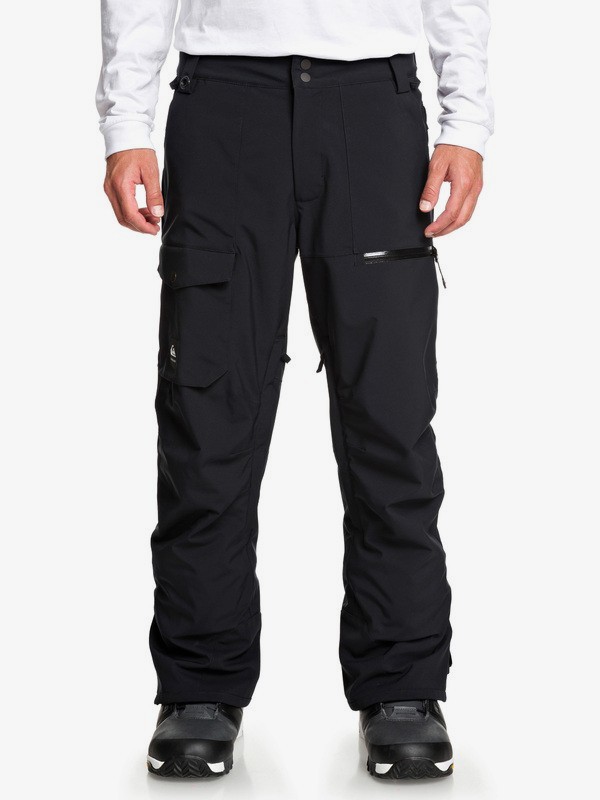 quiksilver, Utility Snow Pants, BLACK (kvj0) 0 Utility Snow Pants Black EQYTP03131 Quiksilver