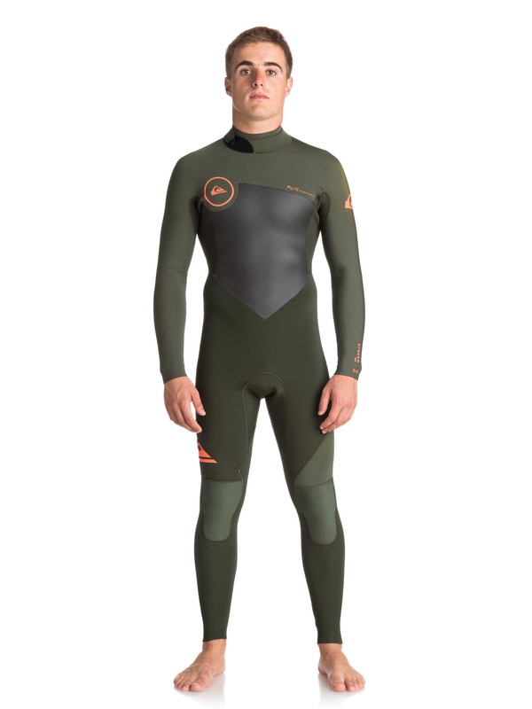quiksilver, Гидрокостюм с молнией на спине 3/2mm Syncro Series, DARK IVY/ IVY/ SHRIMP PINK (xcgn) 0 Гидрокостюм с молнией на спине 3/2mm Syncro Series Коричневый EQYW103037 Quiksilver