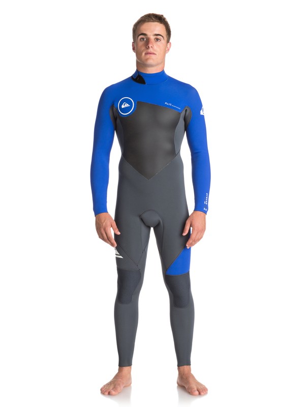 quiksilver, 3/2mm Syncro Series Back Zip GBS Wetsuit, GUN METAL/ HV ROYAL/ WHITE (xkpw) 0 3/2mm Syncro Series Back Zip GBS Wetsuit Black EQYW103037 Quiksilver