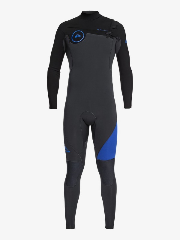 quiksilver, 4/3mm Syncro Series - Combinaison GBS zip poitrine pour Homme, GRAPHITE/BLACK/DEEP CYANINE (xbkb) 0 4/3mm Syncro Series - Combinaison GBS zip poitrine pour Homme Bleu EQYW103042 Quiksilver