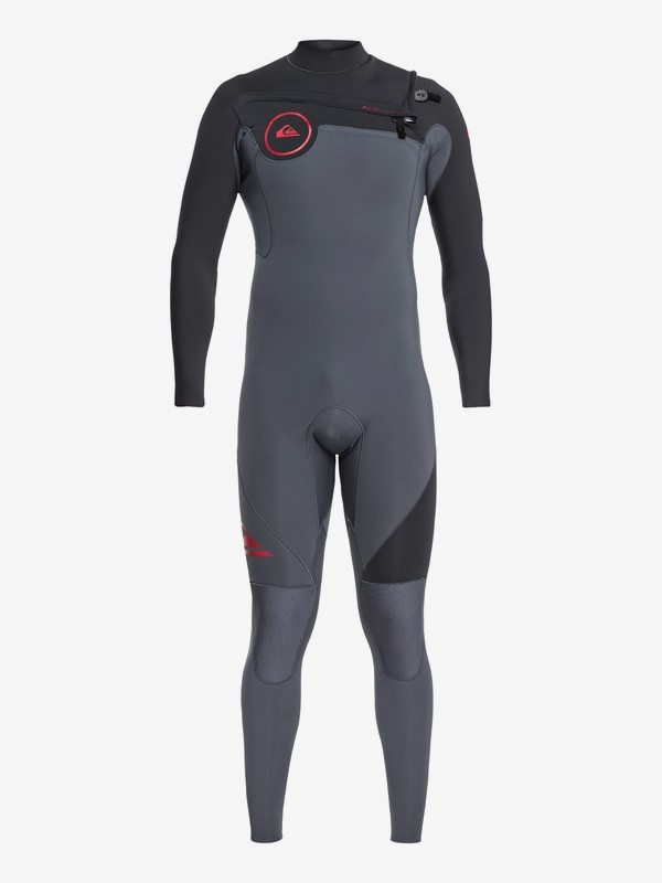 quiksilver, 4/3mm Syncro Series Chest Zip GBS Wetsuit, ASH/GRAPHITE (xccb) 0 4/3mm Syncro Series Chest Zip GBS Wetsuit Brown EQYW103042 Quiksilver