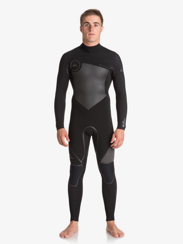 quiksilver, 4/3mm Syncro Plus Back Zip Wetsuit, BLACK/ JET BLACK (xkkk) 0 4/3mm Syncro Plus Back Zip Wetsuit Black EQYW103043 Quiksilver