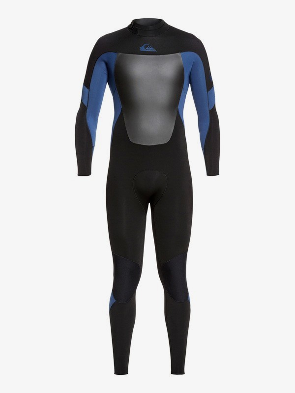 quiksilver, 4/3mm Syncro Back Zip GBS Wetsuit, BLACK BLACK/IODINE BLUE IODINE (xkbk) 0 4/3mm Syncro Back Zip GBS Wetsuit Black EQYW103086 Quiksilver