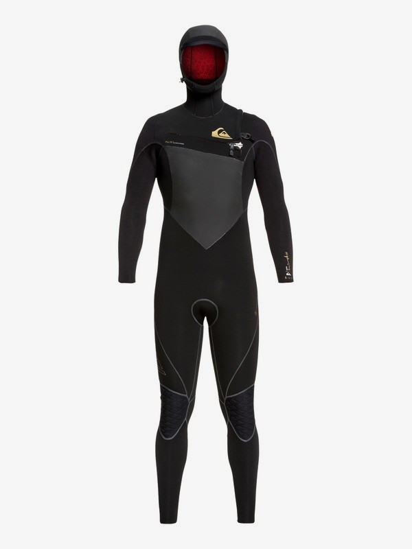 quiksilver, 5/4/3mm Highline Plus Hooded Chest Zip Wetsuit, BLACK (kvd0) 0 5/4/3mm Highline Plus Hooded Chest Zip Wetsuit Black EQYW203009 Quiksilver