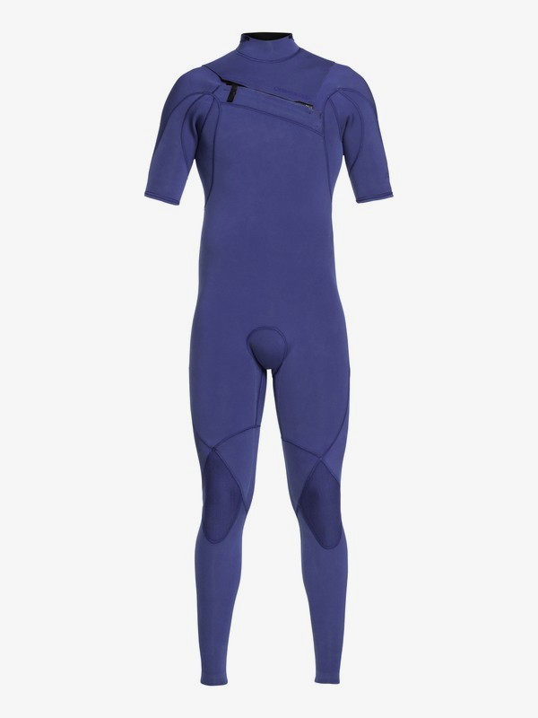 quiksilver, 2/2mm Highline Ltd Monochrome Short Sleeve Chest Zip Wetsuit, NITE BLUE (byd0) 0 2/2mm Highline Ltd Monochrome Short Sleeve Chest Zip Wetsuit Blue EQYW303010 Quiksilver