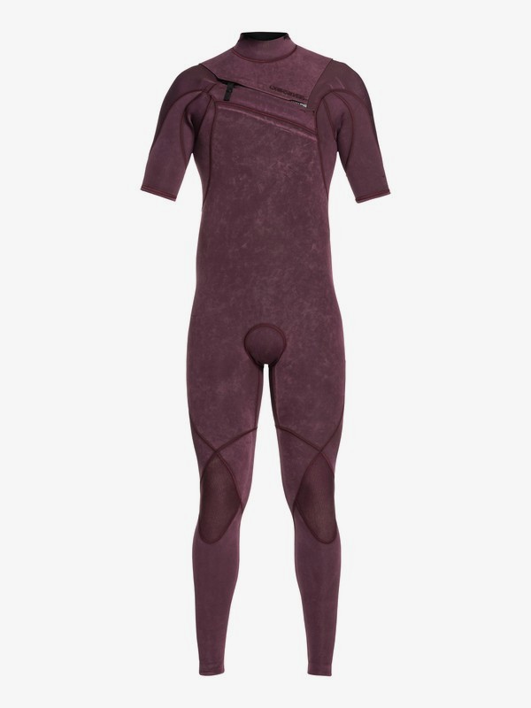 quiksilver, 2/2mm Highline Ltd Monochrome Short Sleeve Chest Zip Wetsuit, WINE (mqm0) 0 2/2mm Highline Ltd Monochrome Short Sleeve Chest Zip Wetsuit Pink EQYW303010 Quiksilver