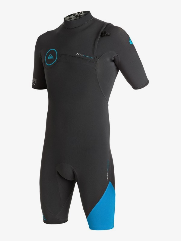 quiksilver, Highline Zipperless 2/2mm - Muta estiva senza zip, GRAPHITE/ CYAN (xkkb) 0 Highline Zipperless 2/2mm - Muta estiva senza zip Black EQYW503000 Quiksilver