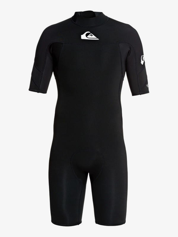 quiksilver, 2/2mm Syncro Short Sleeve Back Zip FLT Springsuit, BLACK/WHITE (xkkw) 0 2/2mm Syncro Short Sleeve Back Zip FLT Springsuit Black EQYW503013 Quiksilver