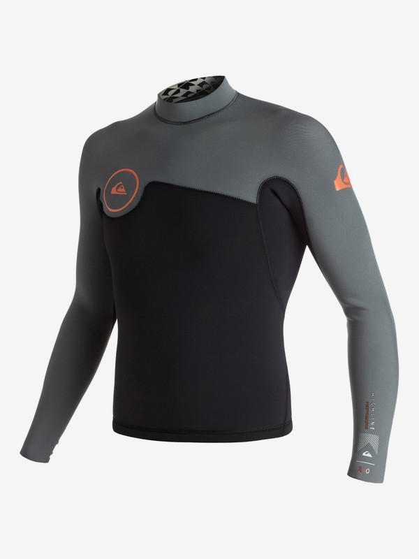 quiksilver, Highline Performance 2mm - Neo Top a maniche lunghe, FLAME (nmj0) 0 Highline Performance 2mm - Neo Top a maniche lunghe Orange EQYW803002 Quiksilver