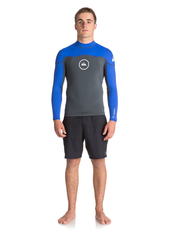 quiksilver, 1mm Syncro Series - Top de surf à manches longues néoprène pour Homme, GUN METAL/ HV ROYAL/ WHITE (xkpw) 0 1mm Syncro Series - Top de surf à manches longues néoprène pour Homme Noir EQYW803008 Quiksilver