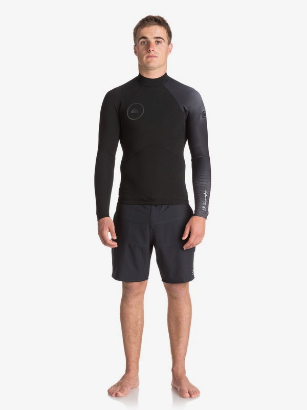 quiksilver, 2mm Highline Plus Long Sleeve Neoprene Top, BLACK/ JET BLACK (xkkk) 0 2mm Highline Plus Long Sleeve Neoprene Top Black EQYW803009 Quiksilver