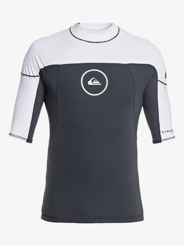 quiksilver, 1mm Syncro Series - Top de surf néoprène manches courtes pour Homme, GUN METAL/ WHITE (xkkw) 0 1mm Syncro Series - Top de surf néoprène manches courtes pour Homme Noir EQYW903004 Quiksilver