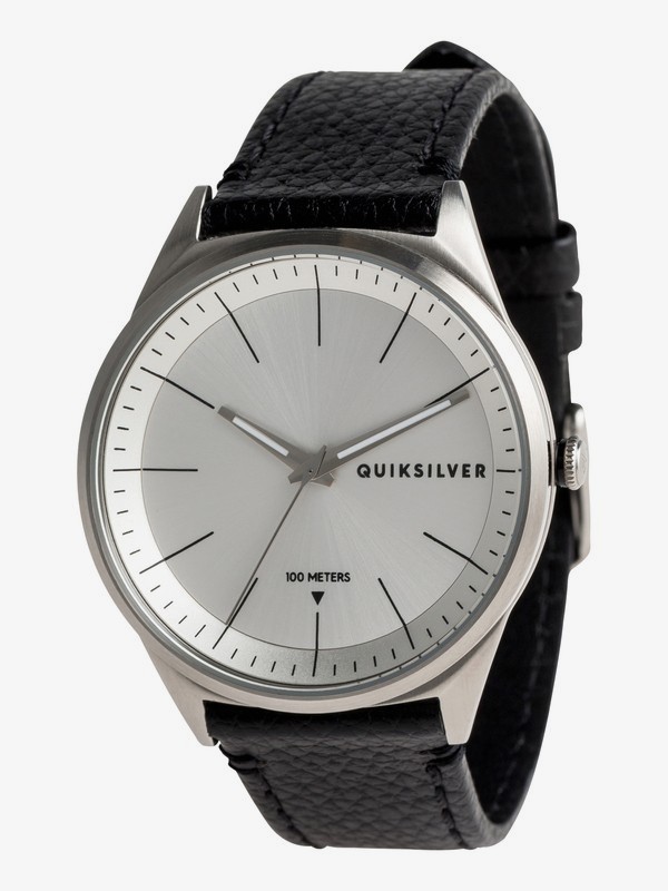 quiksilver, Bienville Leather - Reloj Analógico para Hombre, SILVER (sja0) 0 Bienville Leather - Reloj Analógico para Hombre Gris EQYWA03014 Quiksilver