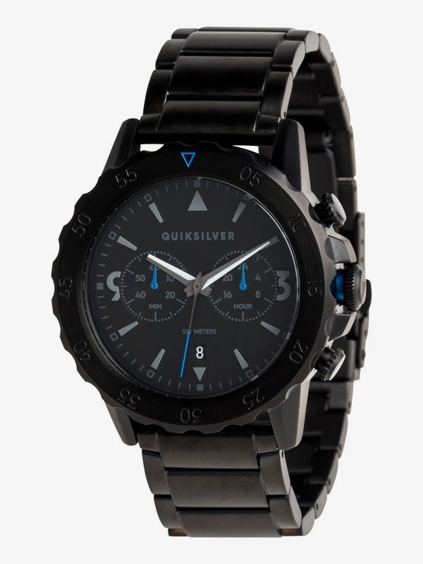 quiksilver, Kombat Chrono Metal - Analogue Watch for Men, BLACK (kvj0) 0 Kombat Chrono Metal - Analogue Watch for Men Black EQYWA03021 Quiksilver