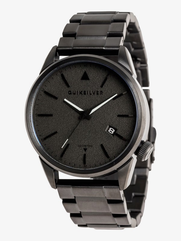quiksilver, The Timebox 42 Metal - Montre analogique pour Homme, BLACK/ DARK GUN/ BLACK (xkkk) 0 The Timebox 42 Metal - Montre analogique pour Homme Noir EQYWA03028 Quiksilver