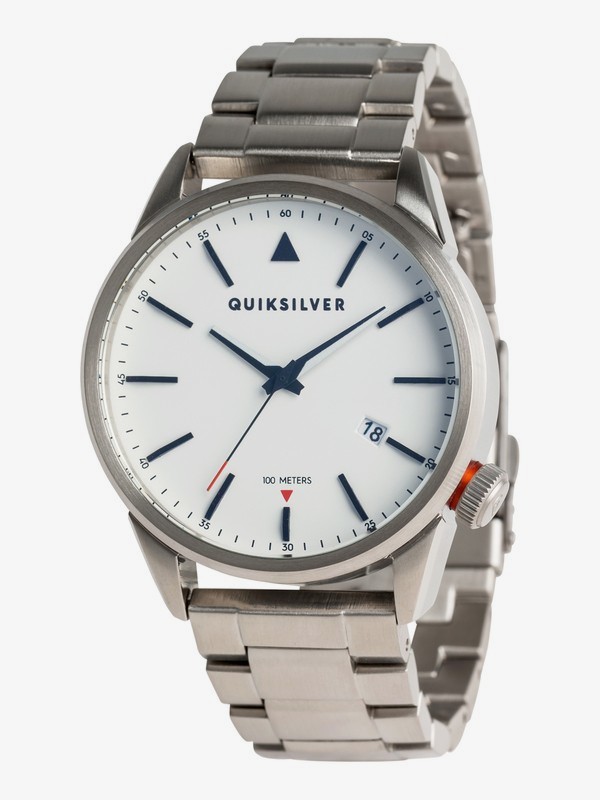 quiksilver, The Timebox 42 Metal - Reloj Analógico para Hombre, SILVER/ WHITE/ SILVER (xsws) 0 The Timebox 42 Metal - Reloj Analógico para Hombre Gris EQYWA03028 Quiksilver