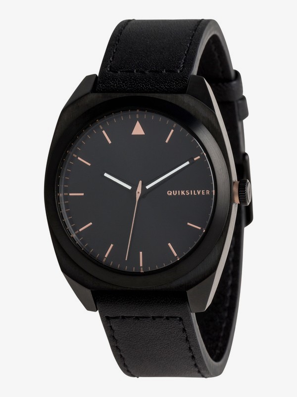 quiksilver, The PM Leather - Reloj Analógico para Hombre, BLACK/ ROSE GOLD/ BLACK (xkmk) 0 The PM Leather - Reloj Analógico para Hombre Multicolor EQYWA03031 Quiksilver