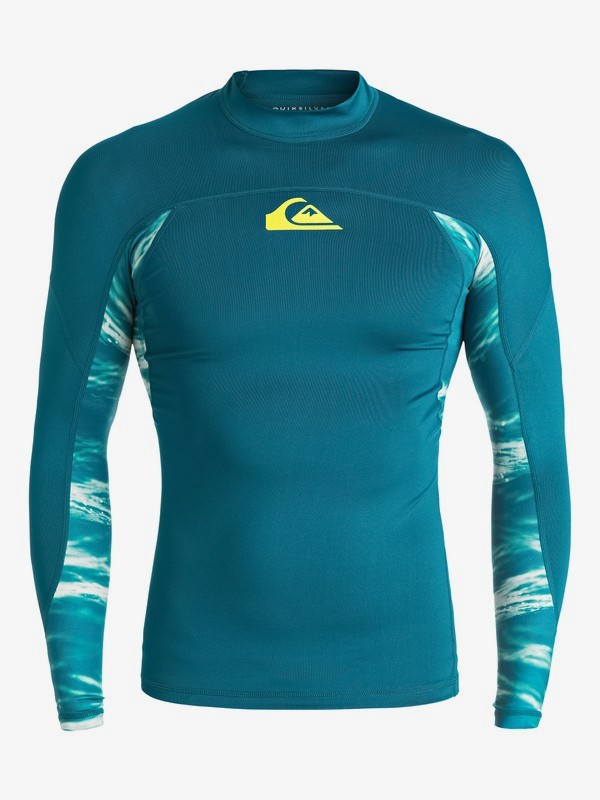 quiksilver, New Wave - Lycra à manches longues, MOROCCAN BLUE (bsg0) 0 New Wave - Lycra à manches longues Bleu EQYWR03061 Quiksilver