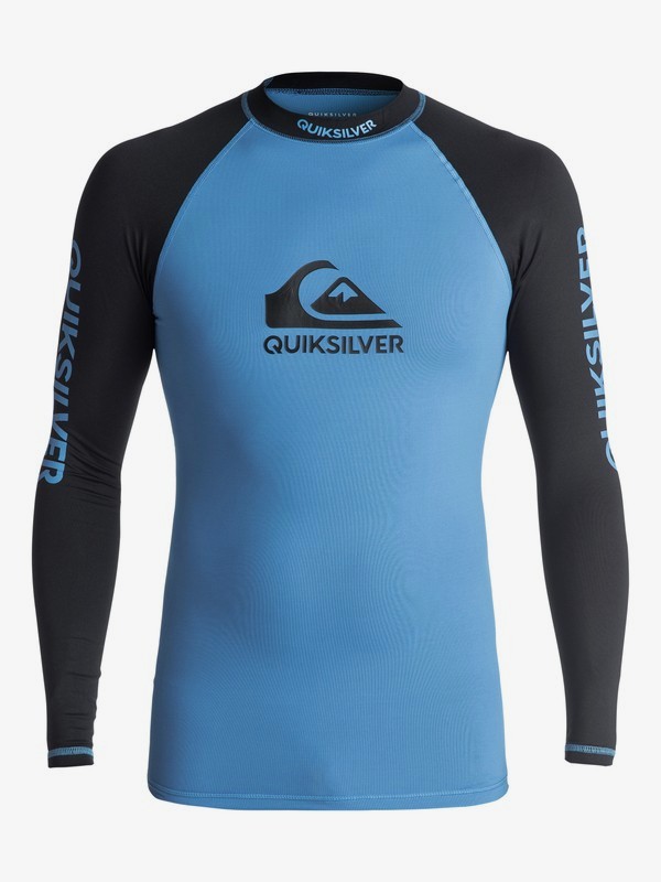 quiksilver, On Tour - Langarm UPF 50 Rash Vest für Männer, BRILLIANT BLUE/ BLACK (xbbk) 0 On Tour - Langarm UPF 50 Rash Vest für Männer Blau EQYWR03076 Quiksilver